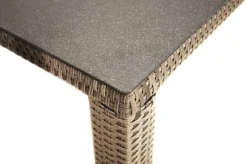 Ploß Rabida Dining Tisch, Champagner-meliert, Polyrattan, 170 X 90 Cm, Glasplatte In Steinoptik -Deko Garten Verkauf 4 20167.jpg