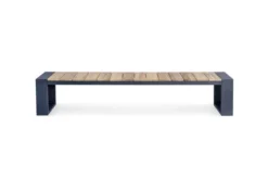 OUTFLEXX Kona Bank, Dark Grey/natur, Alu/recycled FSC®-Teak, 240x40x45cm, Rustikal Gebürstet, U-Gestell -Deko Garten Verkauf 4 20327.jpg