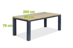 OUTFLEXX Oxford Esstisch, Dark Grey/natur, Alu/recycled FSC®-Teak, 200x90x76cm, Rustikal Gebürstet -Deko Garten Verkauf 4 20335.jpg