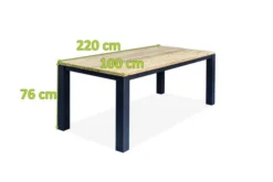 OUTFLEXX Oxford Esstisch, Dark Grey/natur, Alu/recycled FSC®-Teak, 220x100x76cm, Rustikal Gebürstet -Deko Garten Verkauf 4 20337.jpg