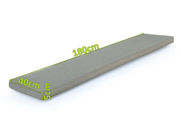 OUTFLEXX Bankauflage, Grau, Olefin, 180x40x5cm, Kissen Für Bank Ohne Armlehne 4 OUTFLEXX Bankauflage, Grau, Olefin, 180x40x5cm, Kissen Für Bank Ohne Armlehne – Bild 4
