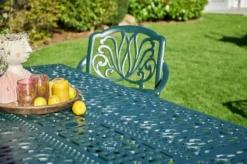 HARTMAN Amalfi Esstischgarnitur, Dunkelgrün, Alu-Guss, 6 Diningsessel, Inkl. Polster, 214x112 Cm -Deko Garten Verkauf 4 21183.jpg