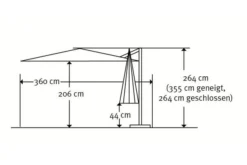 Schneider® SCHNEIDER Rhodos Twist Ampelschirm, Silbergrau, Quadratisch, 300 X 300 Cm -Deko Garten Verkauf 4 21287.jpg