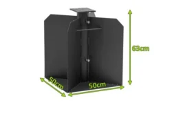 OUTFLEXX Bodenanker XXL Für Ampelschirme, Anthrazit, Pulverbesch. Stahl, 50x50x63 Cm, Zum Einbetonieren -Deko Garten Verkauf 4 21594.jpg