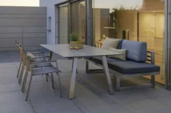 STERN New Holly Dining-Bank/Liege, Silbergrau, Edelstahl, 216x77x73 Cm, Inkl. Polster Schiefergrau 9 STERN New Holly Dining-Bank/Liege, Silbergrau, Edelstahl, 216x77x73 Cm, Inkl. Polster Schiefergrau -Deko Garten Verkauf 4 21894.jpg