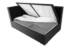 OUTFLEXX 2-Sitzer Ecksofa, Schwarz, Polyrattan, 145x85x70cm, Armlehne Rechts, Wasserfeste Kissenbox -Deko Garten Verkauf 4 2392 4 BOX.jpg