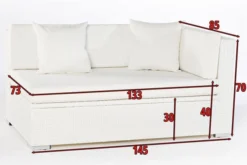 OUTFLEXX 2-Sitzer Ecksofa, Weiß, Polyrattan, 145x85x70cm, Armlehne Li, Inkl. Polster, Wasserfeste Kissenbox -Deko Garten Verkauf 4 2511 3 BOX.jpg