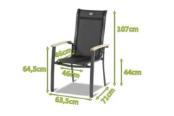 HARTMAN Alice Stapelsessel, Xerix/schwarz, Alu/4x4 Textilen, Mit FSC Teak-Armlehnen 7 HARTMAN Alice Stapelsessel, Xerix/schwarz, Alu/4x4 Textilen, Mit FSC Teak-Armlehnen -Deko Garten Verkauf 5 11087.jpg