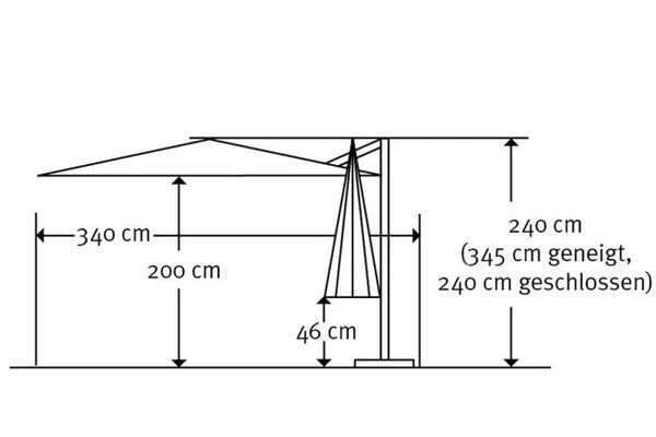 Schneider® SCHNEIDER Rhodos Junior Ampelschirm, Apfelgrün, Quadratisch, 270 X 270 Cm 5 Schneider® SCHNEIDER Rhodos Junior Ampelschirm, Apfelgrün, Quadratisch, 270 X 270 Cm – Bild 5