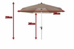DOPPLER Active Auto Tilt Mittelstockschirm, Greige, Aluminium/Textil, Ø 280 Cm, Mit Kurbel -Deko Garten Verkauf 5 12352 3.jpg