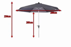 DOPPLER Active Auto Tilt Mittelstockschirm, Anthrazit, Aluminium/Textil, Ø 280 Cm, Mit Kurbel -Deko Garten Verkauf 5 12352 5.jpg
