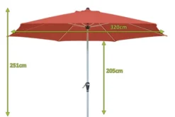 DOPPLER Active Auto Tilt Mittelstockschirm, Terrakotta, Aluminium/Textil, Ø 320 Cm, Mit Kurbel -Deko Garten Verkauf 5 12353 4.jpg