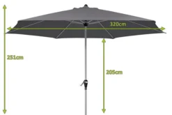 DOPPLER Active Auto Tilt Mittelstockschirm, Anthrazit, Aluminium/Textil, Ø 320 Cm, Mit Kurbel -Deko Garten Verkauf 5 12353 5.jpg