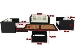 OUTFLEXX Loungemöbel-Set, 5 Personen, Schwarz, Polyrattan, Inkl. Loungetisch, Wasserfeste Kissenbox 12 OUTFLEXX Loungemöbel-Set, 5 Personen, Schwarz, Polyrattan, Inkl. Loungetisch, Wasserfeste Kissenbox -Deko Garten Verkauf 5 1299 BOX D.jpg