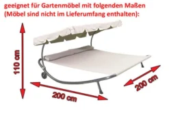 OUTFLEXX Premium Abdeckhaube Für Leco Doppelliege, Schwarz, Wasserbeständig, 212 X 212 X 117 Cm -Deko Garten Verkauf 5 13683.jpg