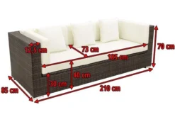 OUTFLEXX 3-Sitzer Sofa, Braun Marmoriert, Polyrattan, 210 X 85 X 70 Cm, Wasserfeste Kissenbox 15 OUTFLEXX 3-Sitzer Sofa, Braun Marmoriert, Polyrattan, 210 X 85 X 70 Cm, Wasserfeste Kissenbox -Deko Garten Verkauf 5 15734 1 BOX.jpg