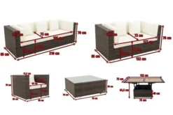 OUTFLEXX Loungemöbel-Set, Braun Marmoriert, Polyrattan, 9 Pers, Wasserfeste Kissenbox, Inkl. Loungetisch 14 OUTFLEXX Loungemöbel-Set, Braun Marmoriert, Polyrattan, 9 Pers, Wasserfeste Kissenbox, Inkl. Loungetisch -Deko Garten Verkauf 5 16062 BOX D.jpg