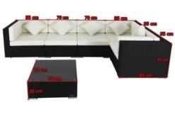 OUTFLEXX Loungemöbel-Set Polyrattan, Schwarz, Für 5 Personen, Inkl. Kaffeetisch, Wasserfeste Kissenbox -Deko Garten Verkauf 5 1714 BOX B.jpg