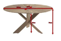 HARTMAN Provence Crossleg Esstisch, Light Grey, Teakholz, Ø150cm, Inkl. Granitinlay Ø50cm -Deko Garten Verkauf 5 17476.jpg