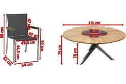 STERN Polaris Esstischgruppe, Silbergrau, Edelstahl/FSC-Teak, Tisch Ø 170 Cm, 6 Stapelsessel -Deko Garten Verkauf 5 18081.jpg