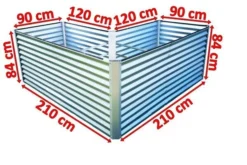 OUTFLEXX Eck-Hochbeet, Silber, Zincalume, 210x210x90x84cm -Deko Garten Verkauf 5 18169.jpg