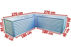 OUTFLEXX Eck-Hochbeet, Silber, Zincalume, 270x270x90x84cm 17 OUTFLEXX Eck-Hochbeet, Silber, Zincalume, 270x270x90x84cm -Deko Garten Verkauf 5 18173.jpg