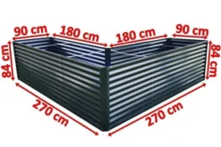 OUTFLEXX Eck-Hochbeet, Anthrazit, Zincalume, 270x270x90x84cm 19 OUTFLEXX Eck-Hochbeet, Anthrazit, Zincalume, 270x270x90x84cm -Deko Garten Verkauf 5 18174.jpg