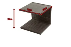 Ploß Rocking Beistelltisch, Grau/braun-meliert, Polyrattan, 50x45x50 Cm, Glasplatte In Steinoptik -Deko Garten Verkauf 5 18217.jpg