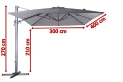 OUTFLEXX Ampelschirm, Anthrazit, Pulverbesch. Aluminium, 400x300cm, Inkl. Plattenständer -Deko Garten Verkauf 5 18348.jpg