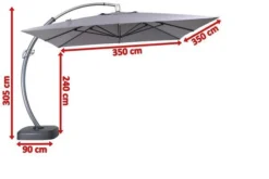 OUTFLEXX Luxus Ampelschirm, Anthrazit, Edelstahl/Aluminium, 350x350cm, Inkl. Schirmständer Und Schutzhülle 18 OUTFLEXX Luxus Ampelschirm, Anthrazit, Edelstahl/Aluminium, 350x350cm, Inkl. Schirmständer Und Schutzhülle -Deko Garten Verkauf 5 18352.jpg