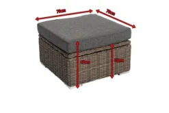 OUTFLEXX Hocker, Grau, Polyrattan, 70 X 70 X 35 Cm, Verstellbare Sitzfläche, Wasserfeste Kissenbox -Deko Garten Verkauf 5 18362 4 BOX.jpg