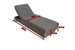 OUTFLEXX Rollliege, Grau, Polyrattan, 200x70x27,5cm, Rückenlehne 5-fach Verstellbar -Deko Garten Verkauf 5 18367.jpg