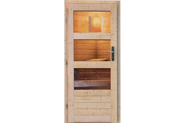 KARIBU Saunahaus Pekka, Fichtenholz 38mm, Eckeinstieg, Ca. 3,7m² 5 KARIBU Saunahaus Pekka, Fichtenholz 38mm, Eckeinstieg, Ca. 3,7m² – Bild 5