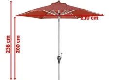DOPPLER Active Auto Tilt Mittelstockschirm, Terrakotta, Aluminium/Textil, Ø210cm, Höhenverstellbar, Knickbar, Mit Kurbel -Deko Garten Verkauf 5 18592 4.jpg