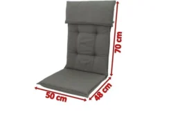DOPPLER Stuhlauflage Hochlehner, Grau, Dralon, 120x50x7cm, Mit DuPont Teflon Markenimprägnierung -Deko Garten Verkauf 5 18593.jpg