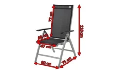 DOPPLER Expert Multipositionssessel, Silber/schwarz, Alu/Textilene, 75 X 60 X 110 Cm, Klappbar -Deko Garten Verkauf 5 18617.jpg