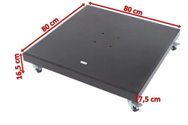 OUTFLEXX Schirmständer, Granit, 80x80x16,5cm, 120kg, Mit Lenkrollen 5 OUTFLEXX Schirmständer, Granit, 80x80x16,5cm, 120kg, Mit Lenkrollen – Bild 5