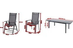 HARTMAN Alice Comfort Sitzgruppe, Xerix, Alu/Textilene, Tisch 180/240x100cm, 6 Stapel-, 2 Multipositionssessel 17 HARTMAN Alice Comfort Sitzgruppe, Xerix, Alu/Textilene, Tisch 180/240x100cm, 6 Stapel-, 2 Multipositionssessel -Deko Garten Verkauf 5 19336.jpg