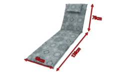 DOPPLER Lyra Liegenauflage, Grau Gemustert, Polyester, 200 X 60 X 7 Cm, Mit Kopfkissen Und Reißverschluss -Deko Garten Verkauf 5 19684.jpg