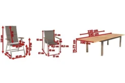 STERN Cardiff Esstischgruppe, Silber/taupe, Edelstahl/FSC-Teak, Tisch 220/340 X 100 Cm, 4 Stapel-, 2 Multipositionssessel -Deko Garten Verkauf 5 19696.jpg