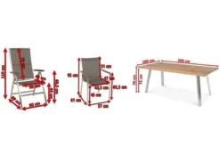 STERN Cardiff Set, Silber/taupe, Edelstahl/Teak, Tisch A-Gestell 200 X 100 Cm, 6 Stapel-, 2 Multipositionssessel -Deko Garten Verkauf 5 19714.jpg