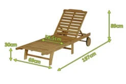 Ploß Rollliege, FSC®-Akazienholz, Geölt, 197 X 69 X 30 Cm, Klappbar, Verstellbar -Deko Garten Verkauf 5 20143.jpg