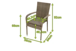 Ploß Rabida Basic Stapelstuhl, Champagner-meliert, Polyrattan, 64 X 56 X 92 Cm, Inkl. Polster -Deko Garten Verkauf 5 20154.jpg