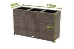 Ploß Rocking Pflanzgefäß, Grau/braun-meliert, Polyrattan, 113x40x70 Cm, Mit 3 Kunststoffeinsätzen -Deko Garten Verkauf 5 20158.jpg