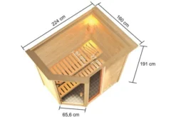 KARIBU Sauna Jada, Fichtenholz 38 Mm, Eckeinstieg, Ca. 2,3m² -Deko Garten Verkauf 5 20234 8.jpg