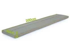 OUTFLEXX Bankauflage, Grau, Olefin, 200x40x5cm, Für Anok Bank 20300, Mit Reißverschluss 9 OUTFLEXX Bankauflage, Grau, Olefin, 200x40x5cm, Für Anok Bank 20300, Mit Reißverschluss -Deko Garten Verkauf 5 20301.jpg