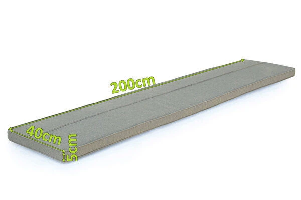 OUTFLEXX Bankauflage, Grau, Olefin, 200x40x5cm, Für Anok Bank 20300, Mit Reißverschluss 5 OUTFLEXX Bankauflage, Grau, Olefin, 200x40x5cm, Für Anok Bank 20300, Mit Reißverschluss – Bild 5