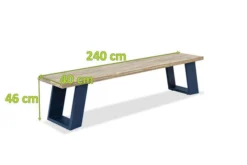 OUTFLEXX Bank, Dark Grey/natur, Alu/recycled FSC®-Teak, 240x100x45cm, Mit Baumkante -Deko Garten Verkauf 5 20317.jpg