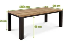OUTFLEXX Oxford Esstisch, Dark Grey/natur, Alu/recycled FSC®-Teak, 180 X 90 Cm, Rustikal Gebürstet -Deko Garten Verkauf 5 20333.jpg
