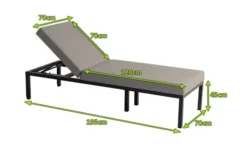 HARTMAN Eva Loungeliege, Flanelle, Sunbrella, 195 X 70 X 45 Cm, Rückenlehne Verstellbar, Hohe Liegefläche 20 HARTMAN Eva Loungeliege, Flanelle, Sunbrella, 195 X 70 X 45 Cm, Rückenlehne Verstellbar, Hohe Liegefläche -Deko Garten Verkauf 5 20467.jpg